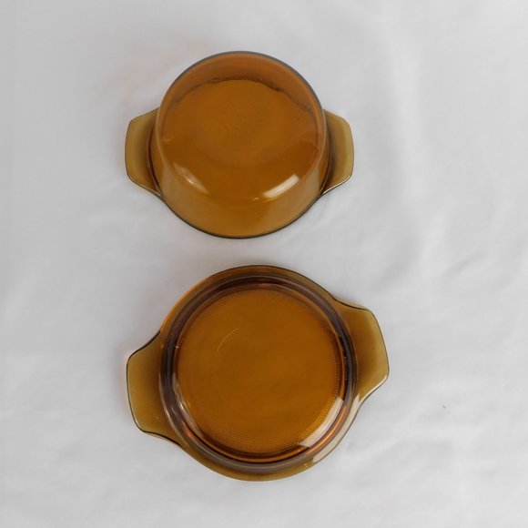 Anchor Hocking Fire King #472 Amber 12 OZ Small Casserole Dish With Lid - Picture 3 of 4